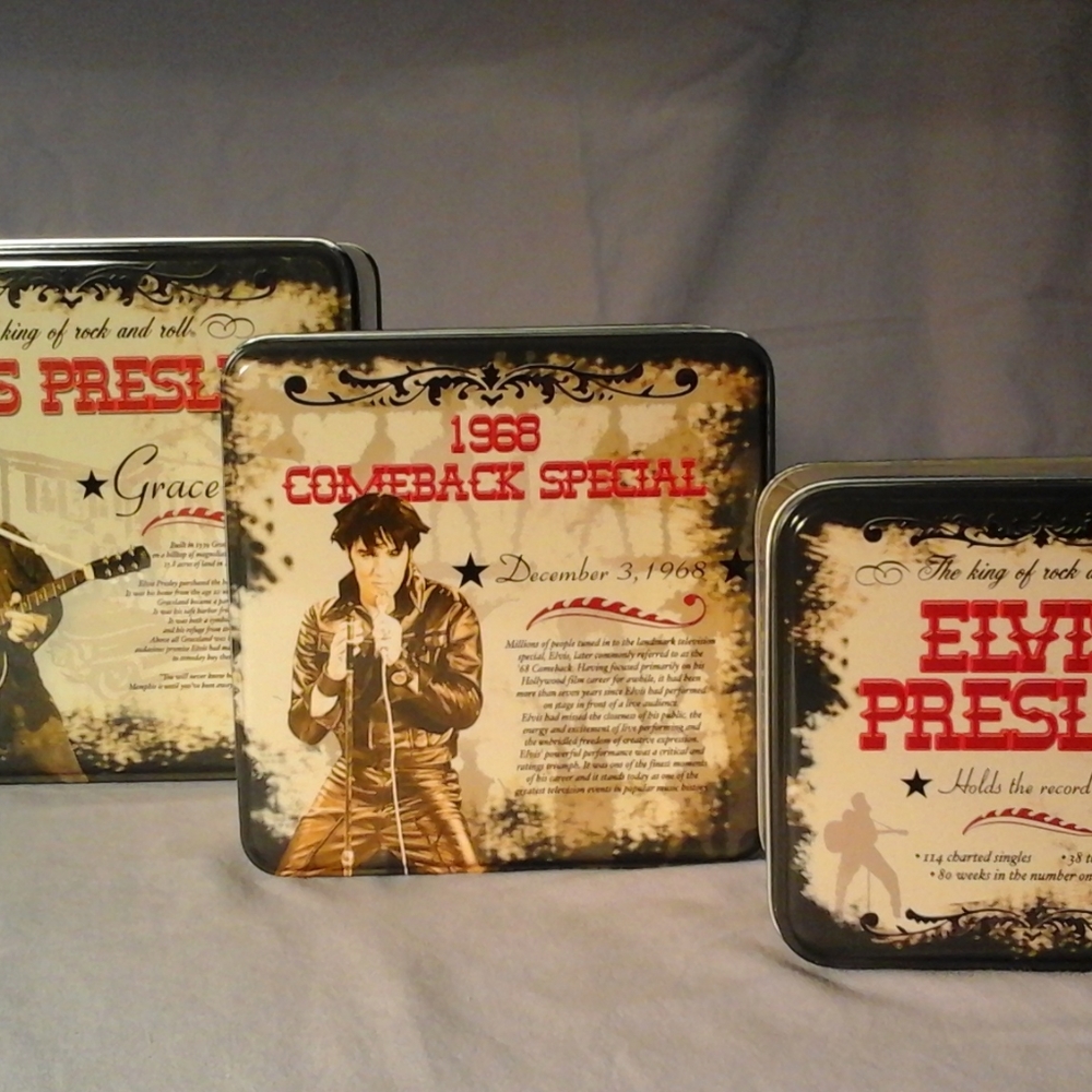 Elvis Presley nesting tins
